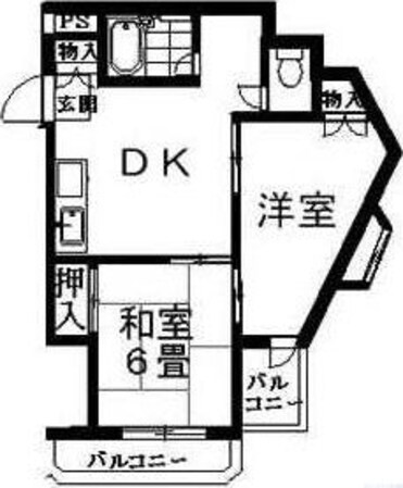 ジュネパレス平塚第０３の物件間取画像